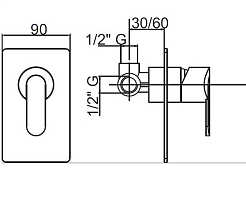 Cezares Смеситель GARDA-DIM-01-Cr для душа – фотография-2