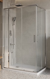 BelBagno Душевой уголок Luce 100/80 LUCE-AH-21-100/80-C-Cr профиль хром стекло прозрачное – фотография-1