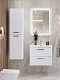 BelBagno Тумба с раковиной Due 60 подвесная Белый металлик ручки Матовый атласный никель – картинка-36