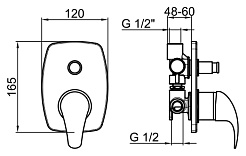 Webert Смеситель для ванны и душа Sax SX860101015 – фотография-2