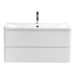 BelBagno Тумба с раковиной Albano 90 подвесная Bianco Lucido – фотография-2