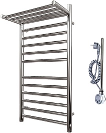 Point Полотенцесушитель электрический П11 500x800 PN10158SPE с полкой хром – фотография-1