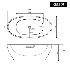 Gemy Акриловая ванна G9207 – фотография-4