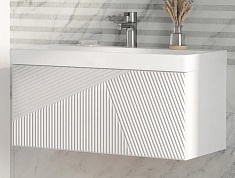 Velvex Тумба под раковину Edge 80.1Y белый глянец