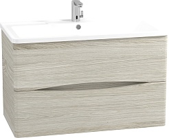 Водолей Мебель для ванной Adel 100 подвесная ореховый дубослив светлый – фотография-7