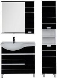 Aquanet Мебель для ванной "Доминика 90" L черная (176649) – фотография-3