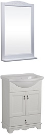 Bas Мебель для ванной Варна 60 белый, ящик, зеркало – фотография-1