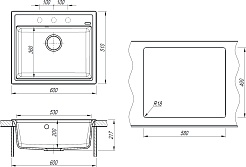 Florentina Мойка кухонная Липси 600 брауни – фотография-4