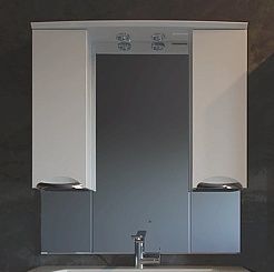 ASB-Mebel Зеркальный шкаф Мессина 100 белый – фотография-1