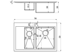Zorg Кухонная мойка "Master" Pinos ZM R-7852-2-R – фотография-2