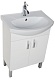 Aquanet Тумба с раковиной "Алькона 60" белая (2 дверцы) – картинка-10