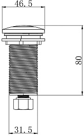 Milacio Пневмокнопка для измельчителя отходов MC.032.SS нержавеющая сталь – фотография-4