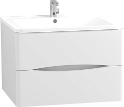 Водолей Мебель для ванной Адель 80 подвесная белая – фотография-8