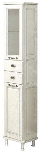 Акватон Пенал для ванной "Жерона" L белое серебро – фото-1