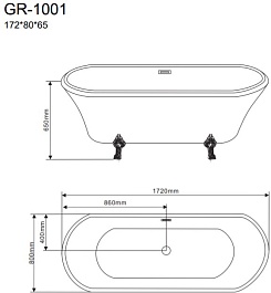 Grossman Акриловая ванна GR-1001 172x80 – фотография-3