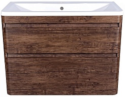 Style Line Мебель для ванной подвесная Атлантика 100, Люкс, старое дерево, PLUS – фотография-7