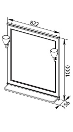 Aquanet Зеркало Валенса 80 белое (180151) – фотография-5