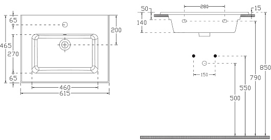 Allen Brau Мебельная раковина Fantasy 62 4.11023.20 белый глянец – картинка-5