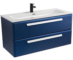 Cezares Тумба с раковиной Eco Cer-N 100 sapfiro CZR-8073-100 ручки сатин – фотография-1