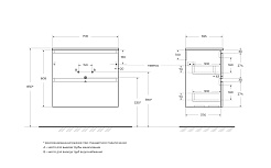 BelBagno Тумба с раковиной Uno mini 70 подвесная Голубой матовый с раковиной BB-8099-3-70 – фотография-4