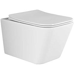 Ceramicanova Подвесной унитаз Metric Rimless с шумоизоляционной панелью CN1000 с системой инсталляции Envision кнопка Flat чёрный матовый – фотография-4