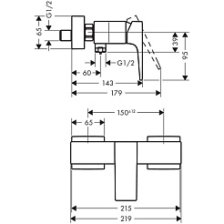 Hansgrohe Смеситель Metropol 32560000 для душа – фотография-2