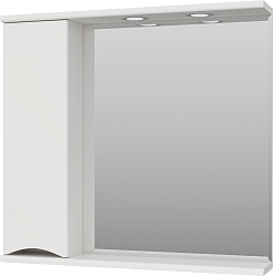 Misty Зеркальный шкаф Атлантик 80 L белый – фотография-2
