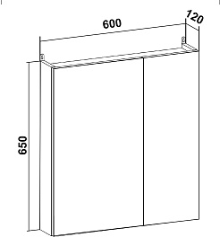 Runo Зеркальный шкаф Лада 60 белый – фотография-5