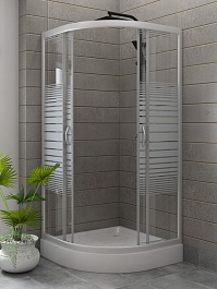 Teymi Душевой уголок Lina 90х90 матовые стёкла с поддоном T00109 – фотография-8