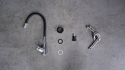 Lemark Смеситель для кухни Linara LM0415C-Black черный/хром – фотография-5