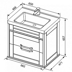Aquanet Мебель для ванной Денвер 65 белый – фотография-18