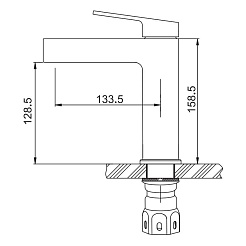 Gappo Смеситель для раковины G99-39 G1099-39 оружейная сталь – фотография-3
