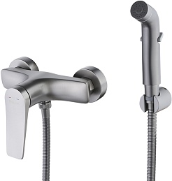Lemark Гигиенический душ Bronx LM3718GM со смесителем графит – фотография-1