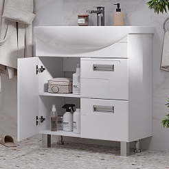 Volna Тумба с раковиной Joli 70.1D.2Y белая – фотография-4