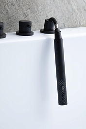 Allen Brau Смеситель на борт ванны Priority 5.31007-31 (с внутренней частью) черный матовый – фотография-5