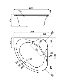 Santek Акриловая ванна Мелвилл 140 – фотография-2