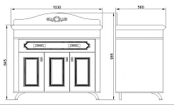 Водолей Тумба с раковиной "Изабель 100" F-2 черная – фотография-5