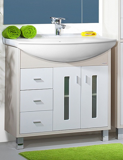 Бриклаер Тумба с раковиной Бали 85 светлая лиственница – фото-1