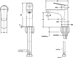 Bravat Смеситель для раковины Rhein F1429564BW-9-ENG матовый черный – фотография-2