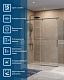 BelBagno Душевой уголок Soft Close-1 SOFT_CLOSE-1-AH-1-160/80-C-GM 160x80 профиль оружейная сталь стекло прозрачное – фотография-21