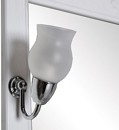 ASB-Woodline Зеркало Салерно 105 Белый (патина серебро) – фотография-2