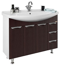 Водолей Тумба с раковиной Лира 105 венге с б/к – фотография-1