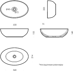 Mixline Мебельная раковина Sanita Luxe Ringo 53 белая – фотография-5