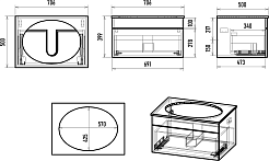 Brevita Мебель для ванной Enfida 70 подвесная зеленая – фотография-14