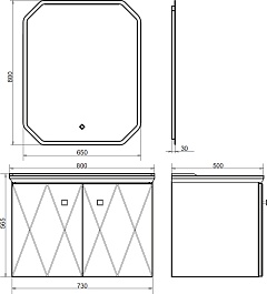 Comforty Тумба с раковиной Кремона 80 латте – фотография-8