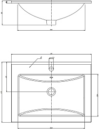 Onika Тумба с раковиной Дайлер 60 подвесная белая/дуб сонома – фотография-15