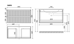 Sancos Тумба под раковину Snob R 90 bianco SNR90W – фотография-6