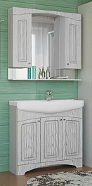 Mixline Мебель для ванной Крит 85 патина серебро – фотография-1