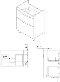 Am.Pm Тумба с раковиной Like 80 белый глянец – фотография-8