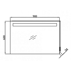 Kolpa San Зеркало Jolie OGJ 90 WH/WH – фотография-3
